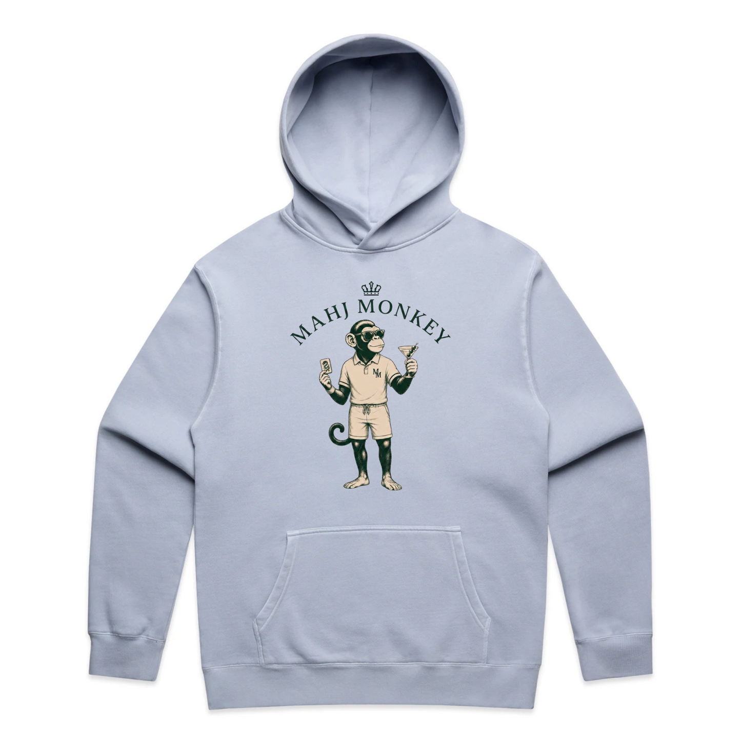 Mahj Monkey Hoodie – Powder Blue