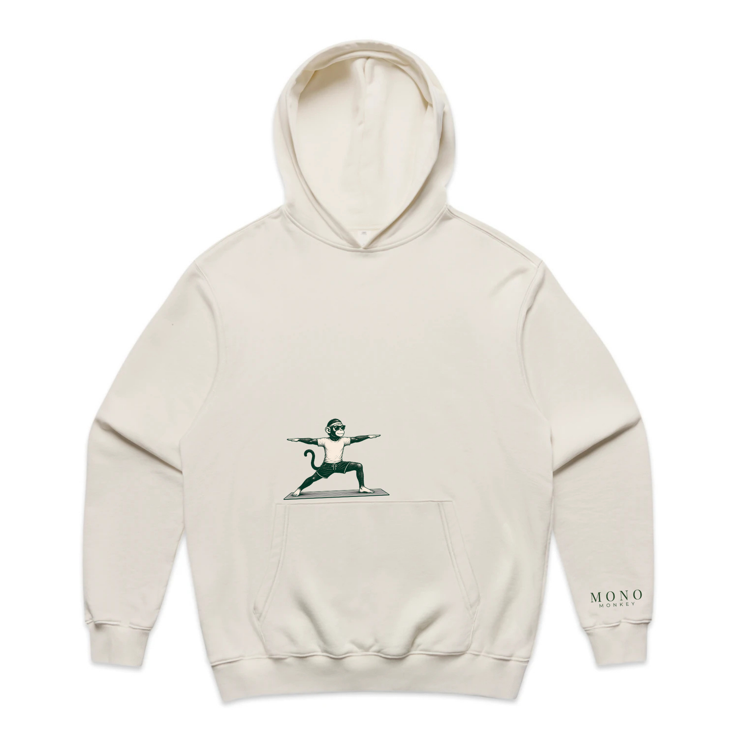 Mono Monkey Warrior Hoodie - Bone