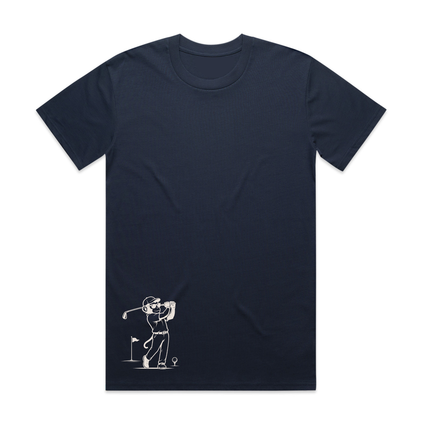 Monkey Golfer Tee - Navy Club Edition
