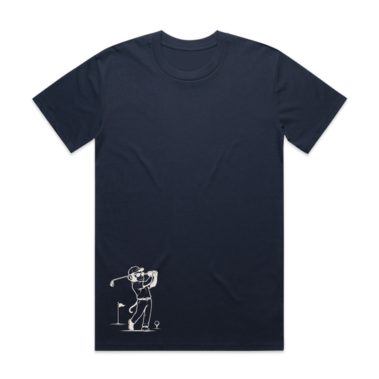 Monkey Golfer Tee - Navy Club Edition