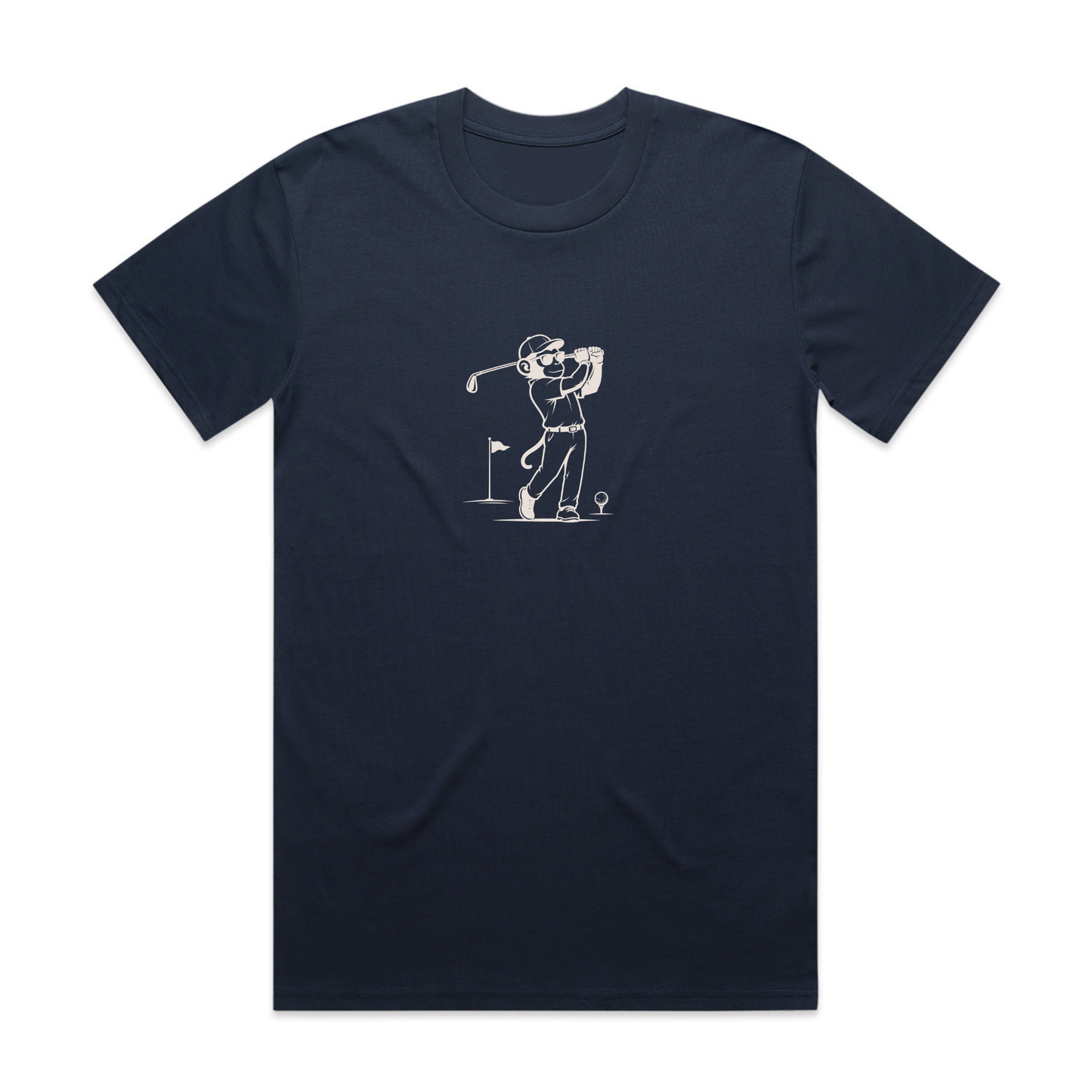 Monkey Golfer Tee - Navy Heritage Edition