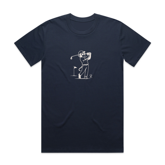 Monkey Golfer Tee - Navy Heritage Edition