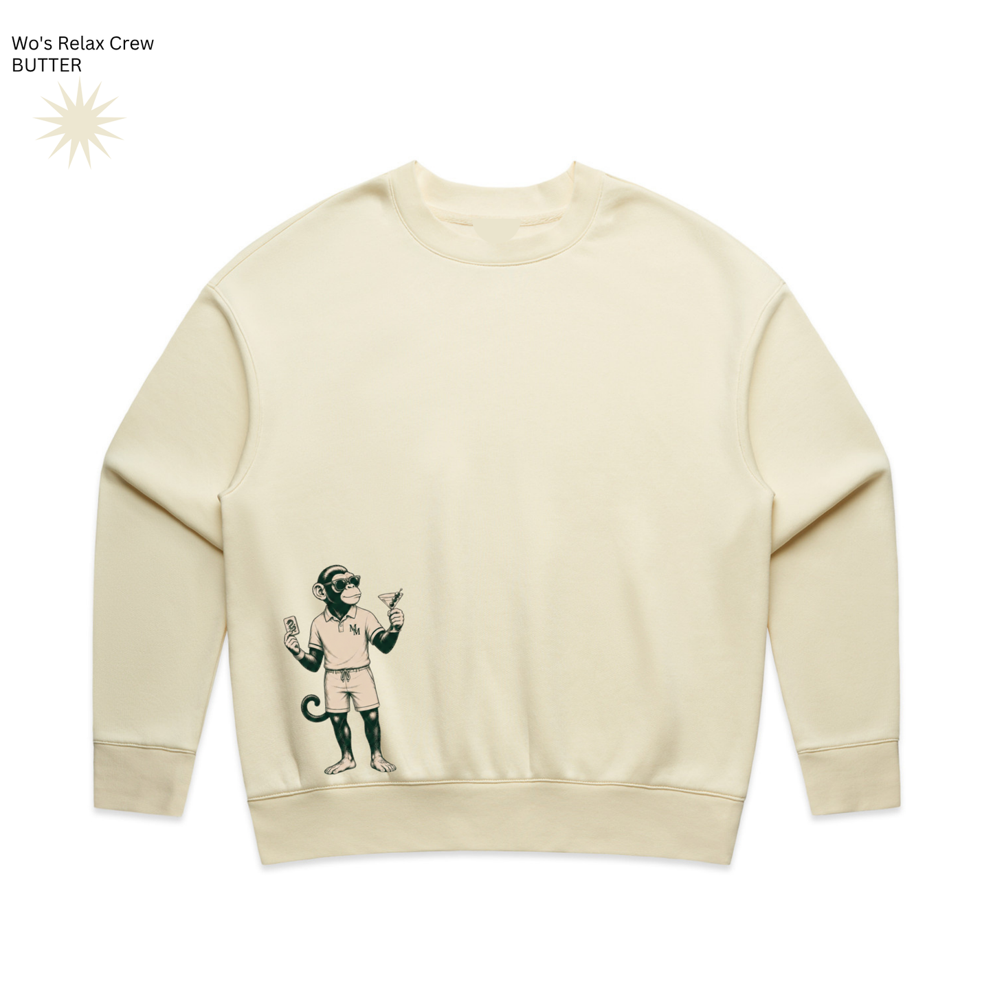 MONO MONKEY Martini Club Mahjong Relax Crew - Butter