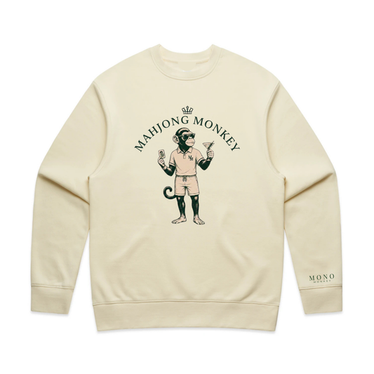 Mahjong Monkey Crewneck – Ecru