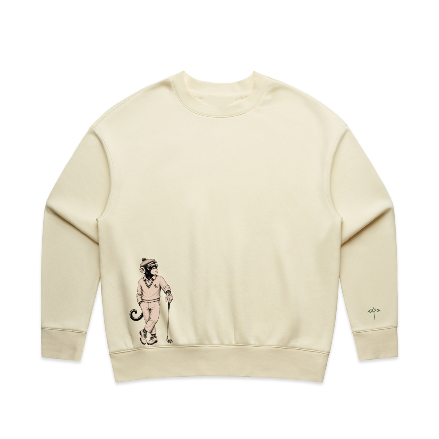 Monkey Golf Club Crewneck Sweatshirt - Butter