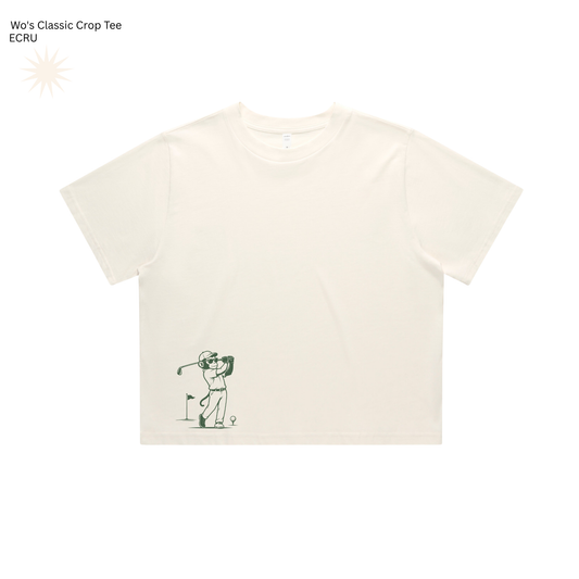 Monkey Golf Club Crop Tee - Ecru