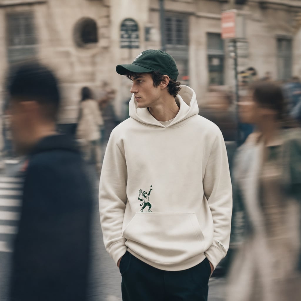 MONO MONKEY Tennis Serve Hoodie - Vanilla Cream