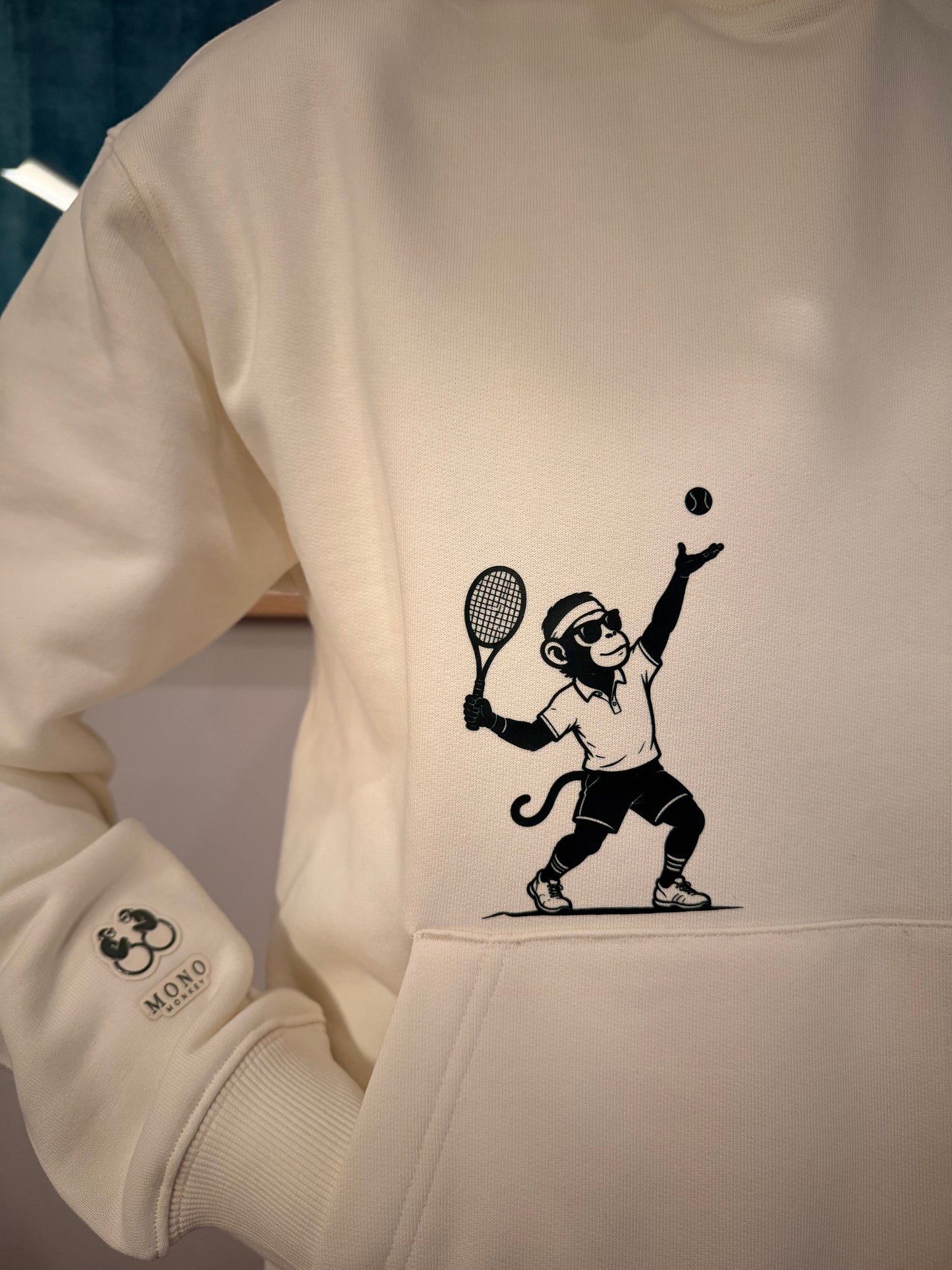 MONO MONKEY Tennis Serve Hoodie - Vanilla Cream