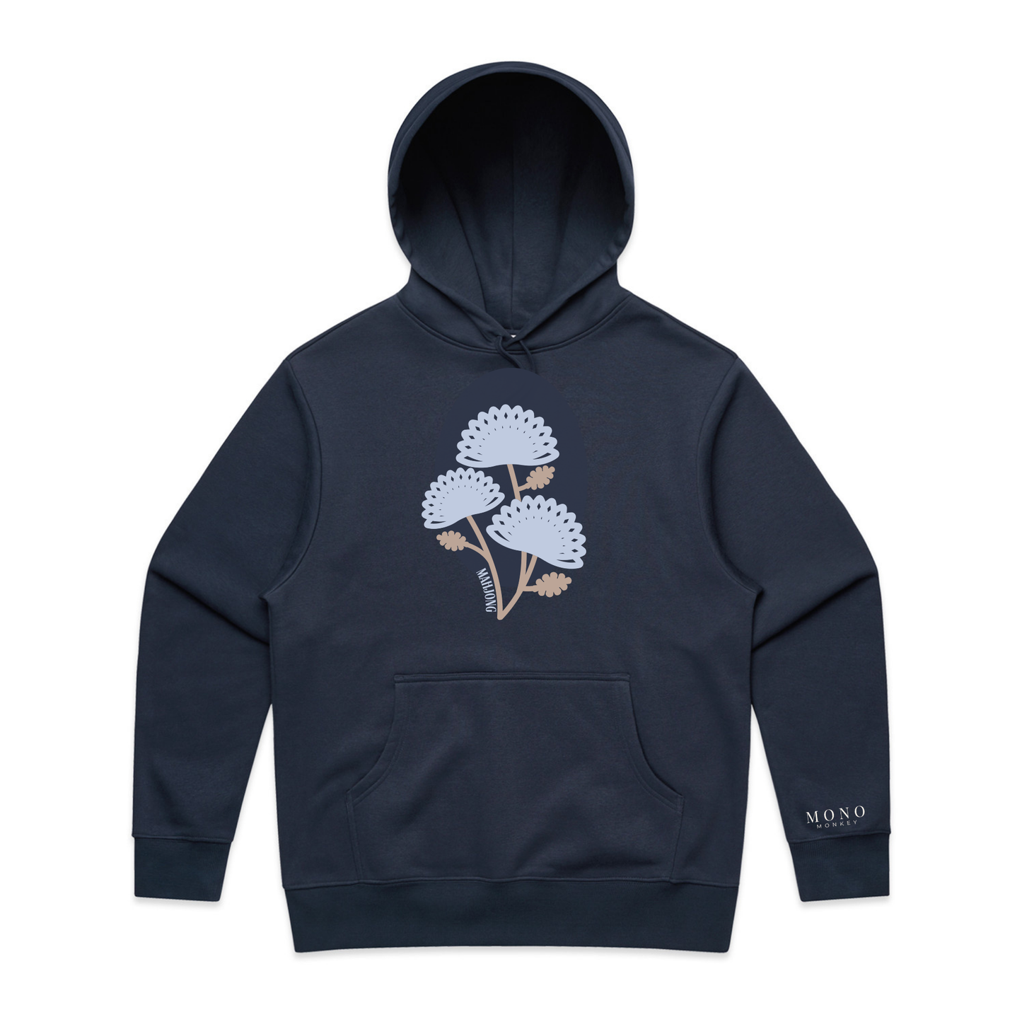 MONO MONKEY Mahjong Flower Hoodie - Midnight Navy