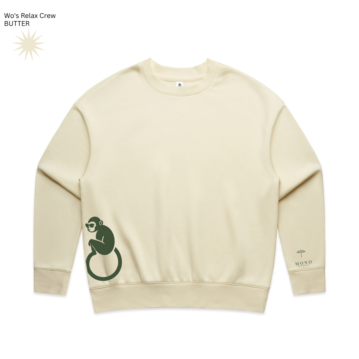 MONO MONKEY Relax Crew - Butter