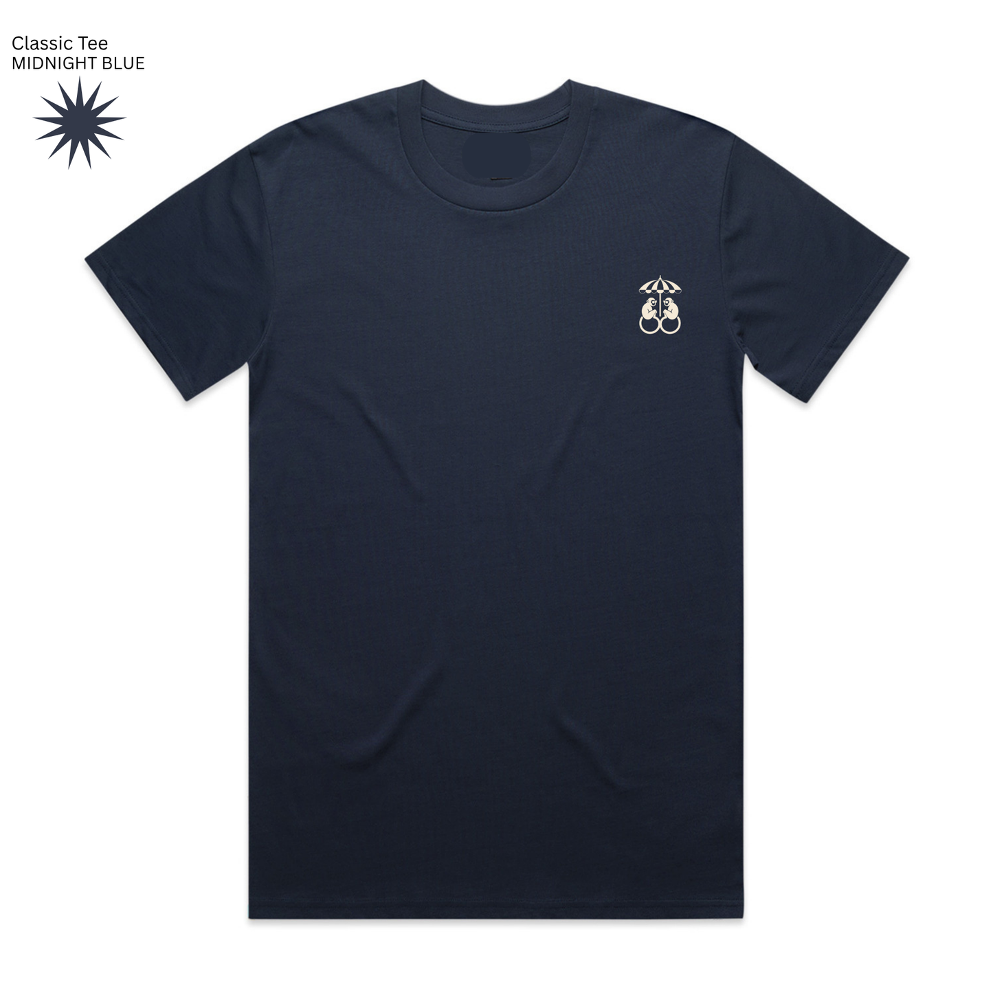 MONO MONKEY Parasol Tee - Midnight Blue
