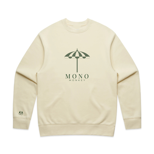 Parasol Club Crewneck - Ecru | Mono Monkey Originals