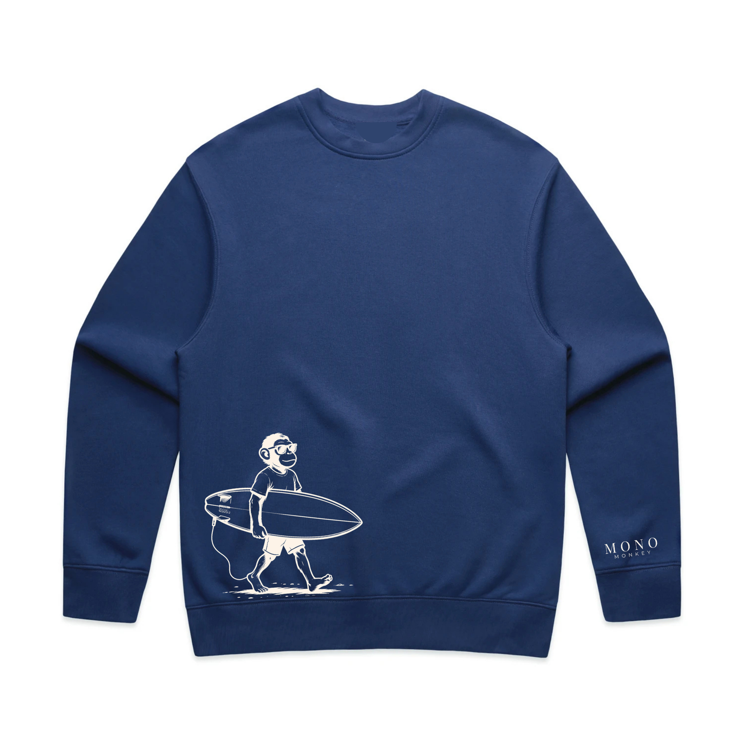 Surf Monkey Crewneck – Cobalt Blue