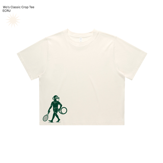 MONO MONKEY Tennis Walk Crop Tee - Ecru