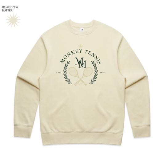 MONO MONKEY Tennis Club Crewneck - Butter