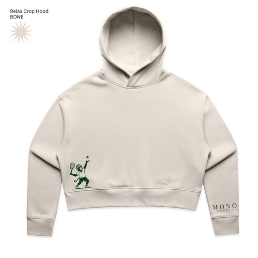 MONO MONKEY Tennis Relax Crop Hood - Bone