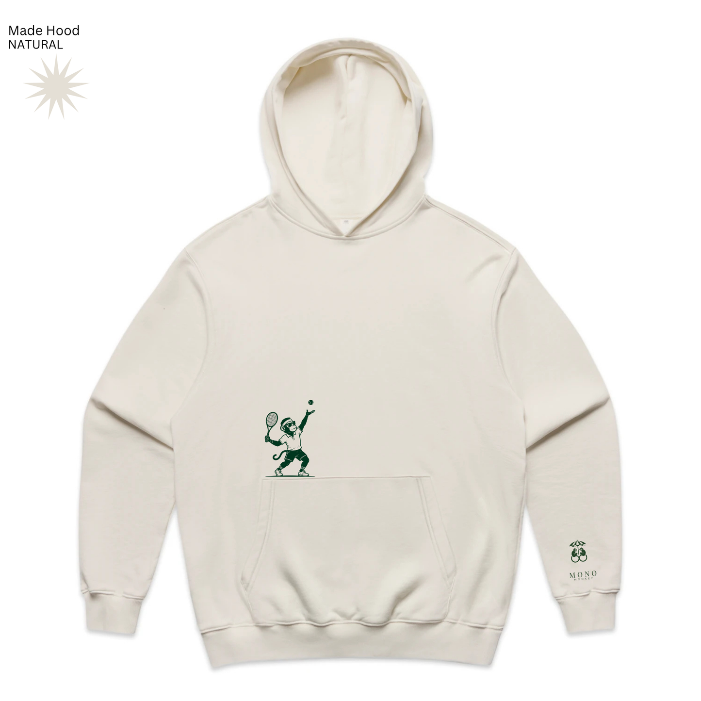 MONO MONKEY Tennis Serve Hoodie - Vanilla Cream
