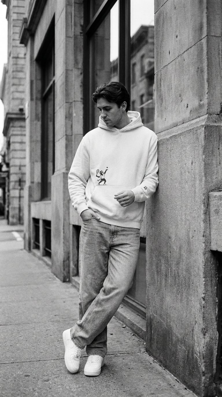 MONO MONKEY Tennis Serve Hoodie - Vanilla Cream