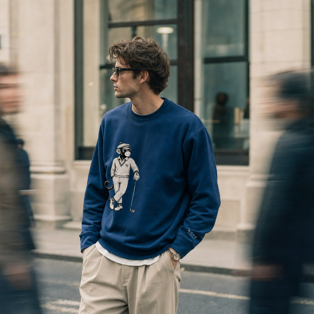 MONO MONKEY Golf Club Crewneck - Navy